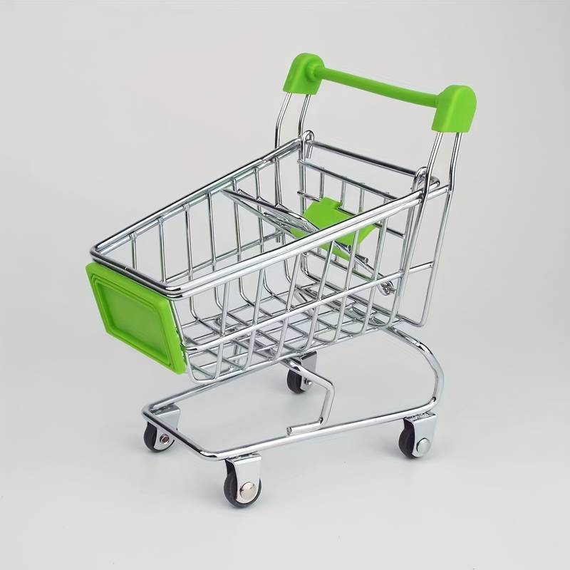 Mini Shopping Cart Supermarket Trolley Toy (Green)