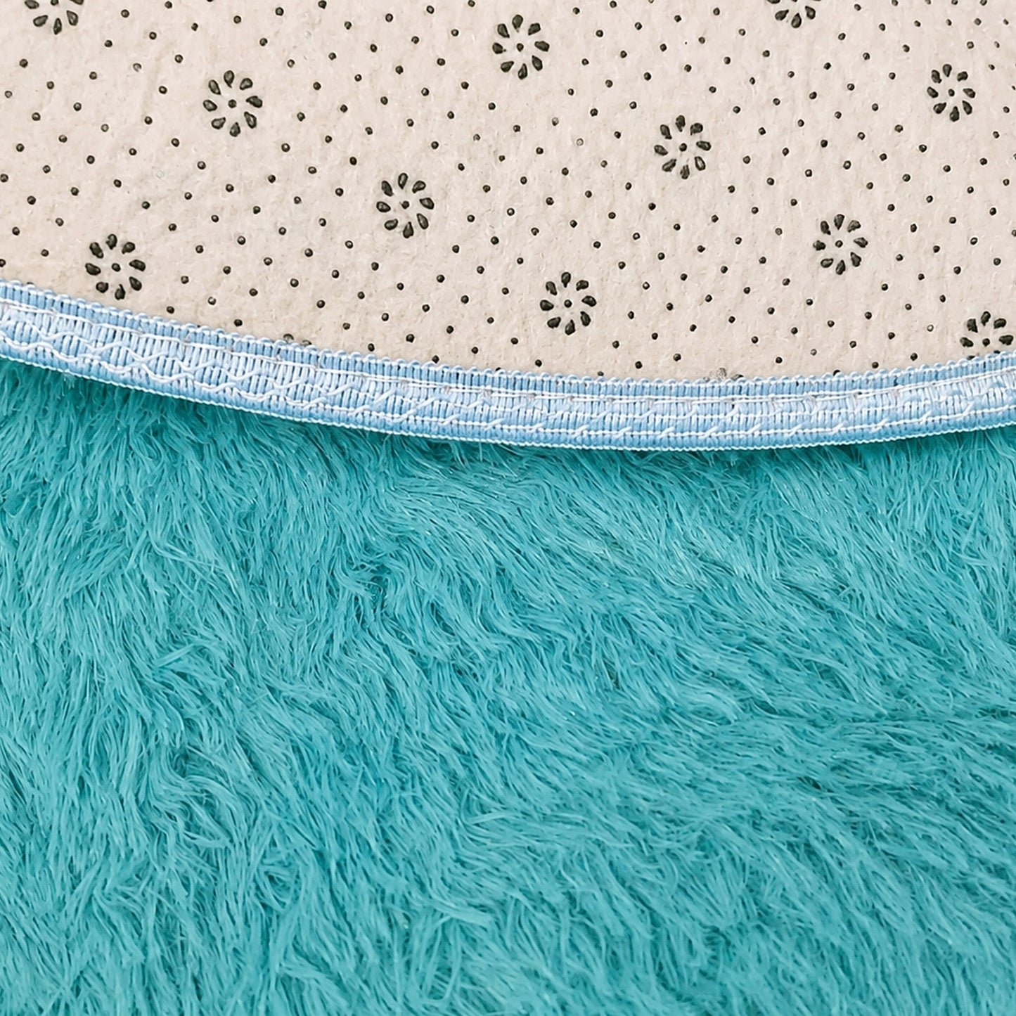 Infinity Round Shag Rug 100cm (Blue)
