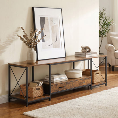 Industrial TV Cabinet Entertainment Unit with Drawers & Storage