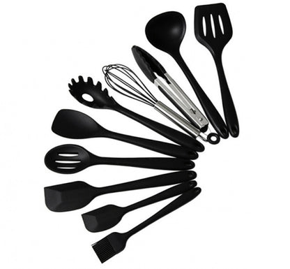 10PC Silicone Kitchen Cooking Baking Utensil Set