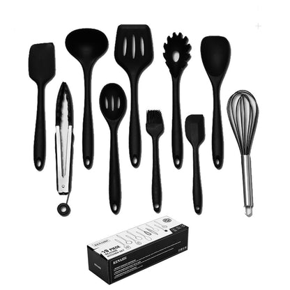 10PC Silicone Kitchen Cooking Baking Utensil Set