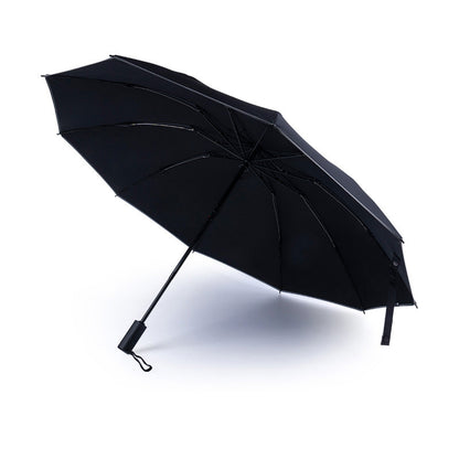 Large 2-Person Windproof UV-Resistant Folding Umbrella (Black)