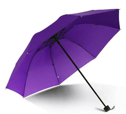 Windproof Rain & Shine Folding Umbrella (Purple)