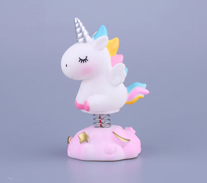 Adorable Unicorn Toy with Spring and Light