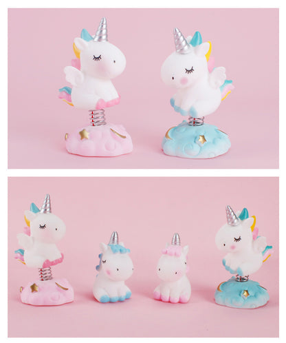 Adorable Unicorn Toy with Spring and Light