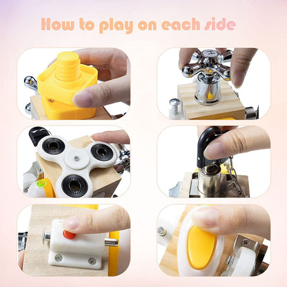 7-in-1 Fidget Busy Cube Wooden Education Toy